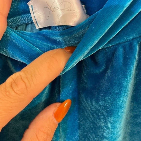 Laina Rauma SET blue velour loungesuit tracksuit - Picture 5 of 14